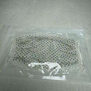 NWT Elegant Rhinestone Mesh Face Mask